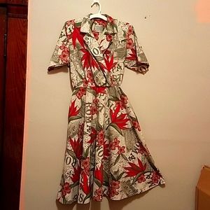 Vintage Sabino "Spanish Steps" full length dress